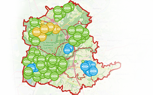 Überblick unserer Ausbaugebiete des Breitbandnetzes in Ratingen